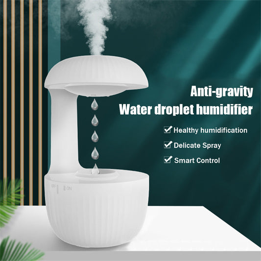 Humidificador de aire antigravedad, humidificador silencioso de contracorriente, gotas de agua levitantes, máquina de niebla, alivia la fatiga