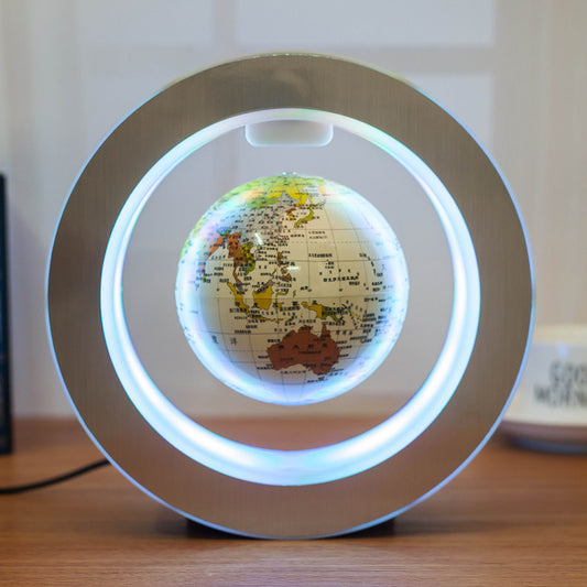 Mapa del mundo LED redondo globo flotante luz de levitación magnética antigravedad Magic